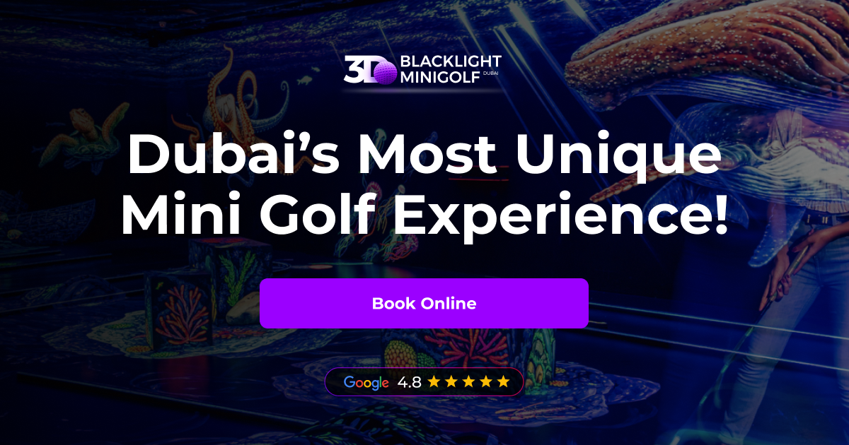 3D Blacklight Minigolf, Dubai Marina & JBR